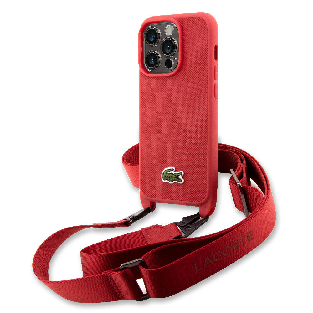Lacoste iPhone 14 Pro Max Orjinal Lisanslı PU Pike Desenli Arka Yüzey Askılı İkonik Timsah Dokuma Logolu Telefon Kılıfı - 20 Lacoste iPhone 14 Pro Max Orjinal Lisanslı PU Pike Desenli Arka Yüzey Askılı İkonik Timsah Dokuma Logolu Telefon Kılıfı - 20